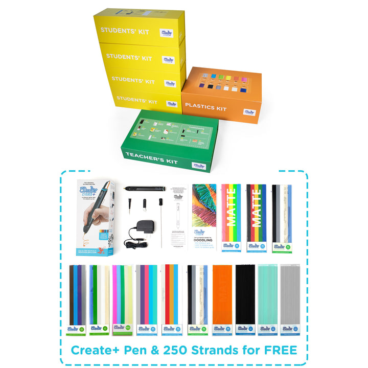 3Doodler EDU Create+ Learning Pack (12 Pens) with FREE Pen and 10 Plastic Packs!