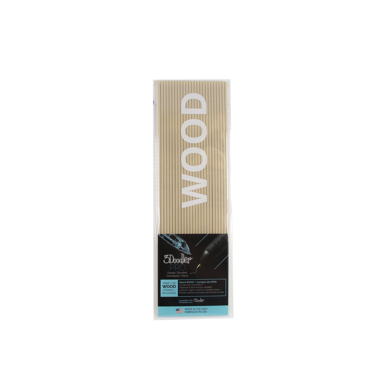 3Doodler Wood Plastic (White Birch) - Create Plastic